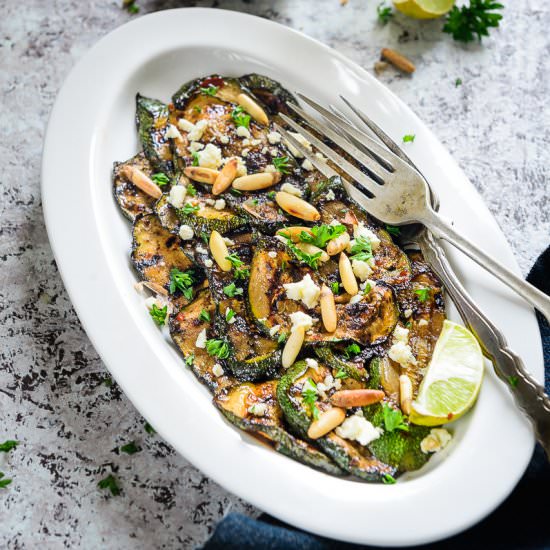 BALSAMIC GRILLED ZUCCHINI WITH FETA