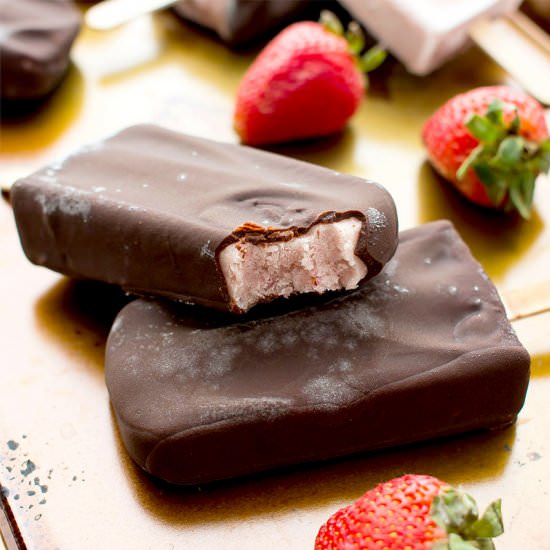 Chocolate Strawberry Ice Cream Bars