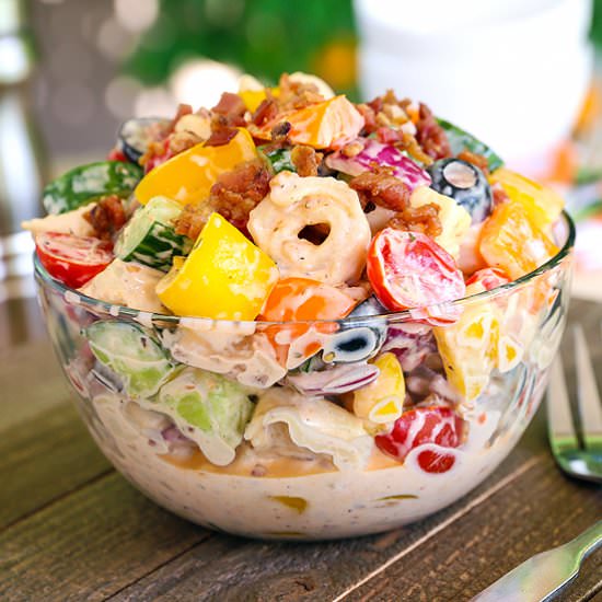 Bacon Ranch Tortellini Salad