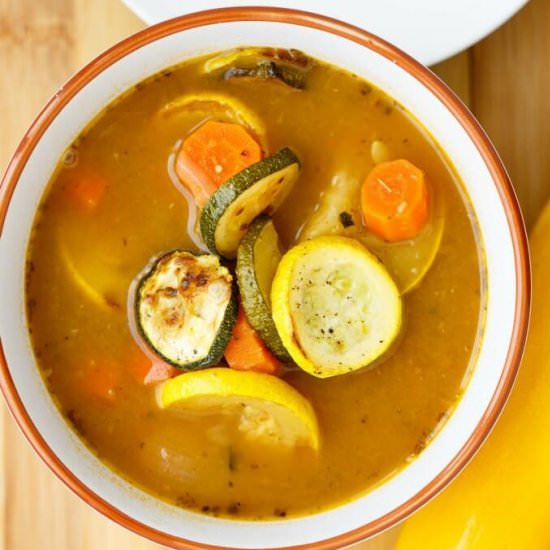 Carrot and Roasted Zucchini Soup