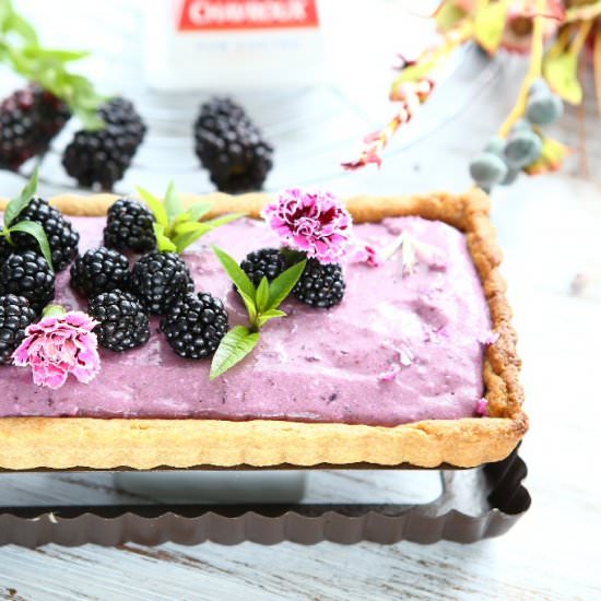Blackberry Goat Cheese Mousse Tart
