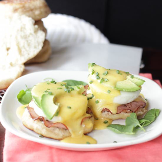 Eggs Benedict with Homemade Muffins