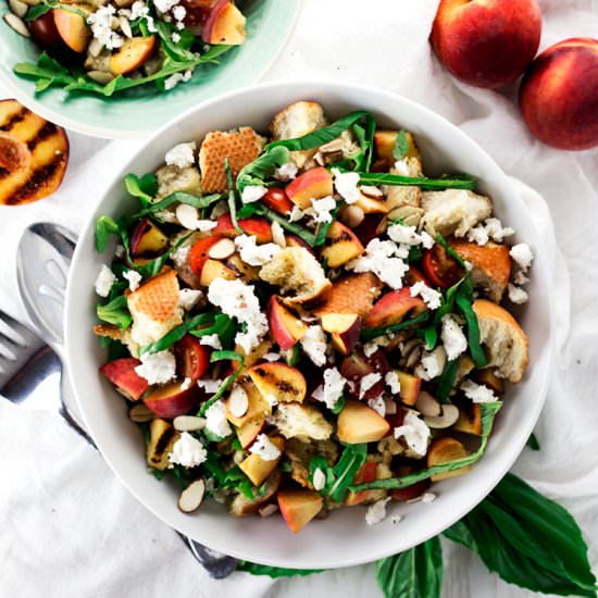 Grilled Peach Panzanella Salad