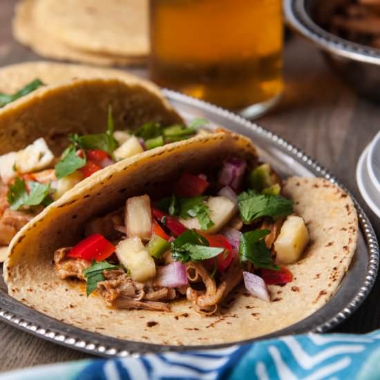 Chili Beer Chicken Tacos