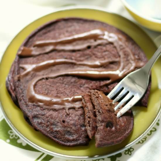 Chocolate Matcha Pancakes