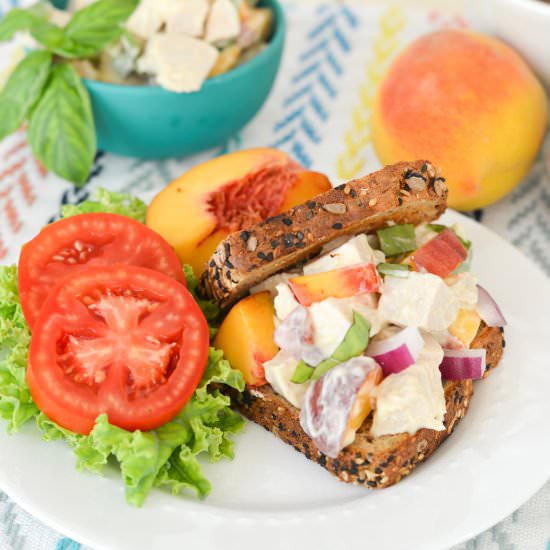 Basil Peach Chicken Salad