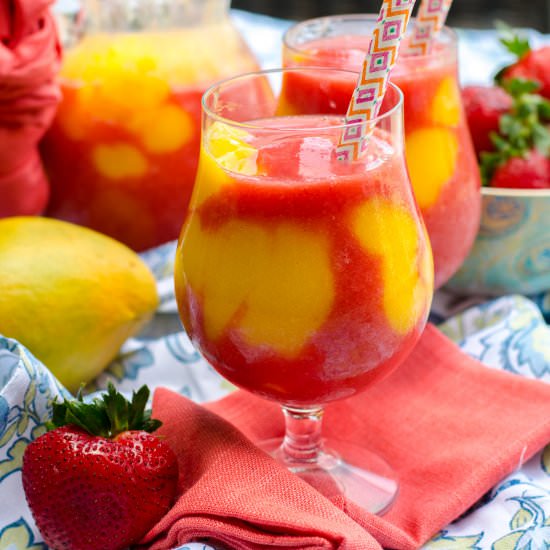 Mango Strawberry Swirl Daiquiris