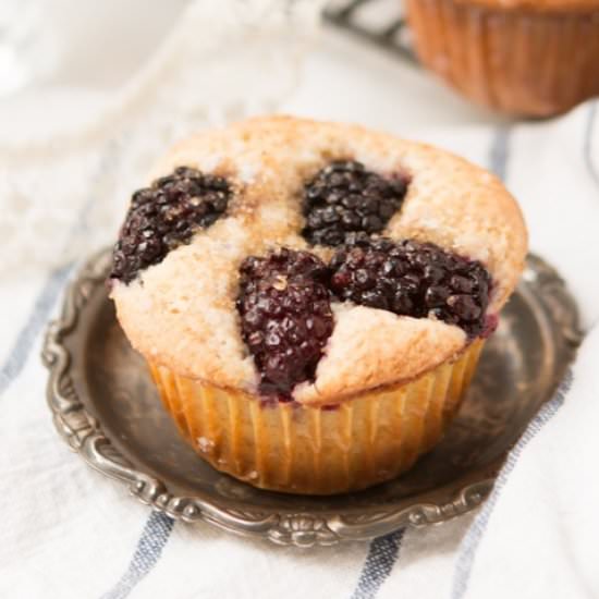 Blackberries and Cream Muffins