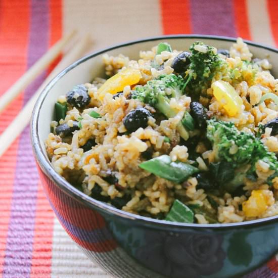 Black Bean Broccoli Fried Rice