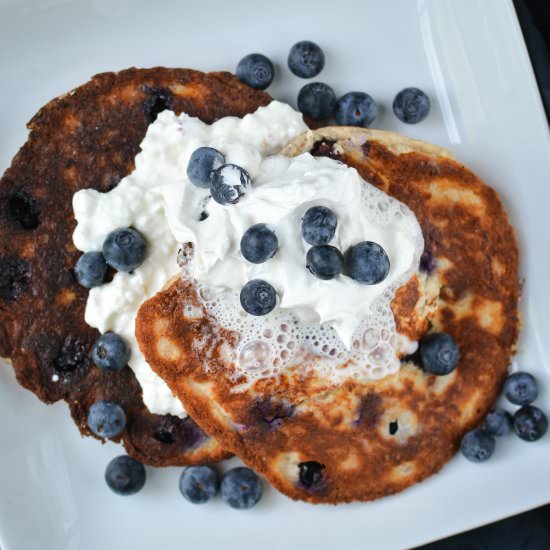 Crispy Blueberry Pancakes