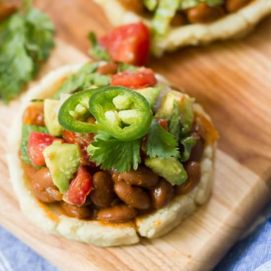 Smoky Pinto Bean Sopes