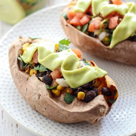 Mexican Stuffed Sweet Potatoes