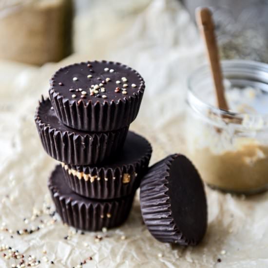 Toasted Quinoa Cashew Butter Cups