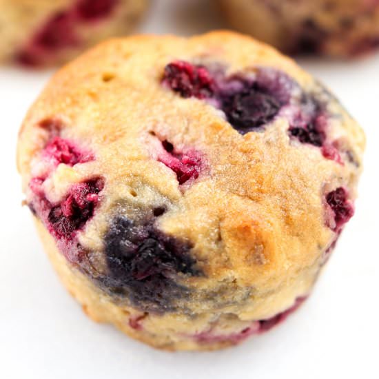 Maple Mixed Berry Muffins