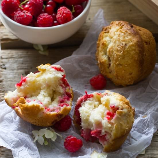 Raspberry White Chocolate Muffins
