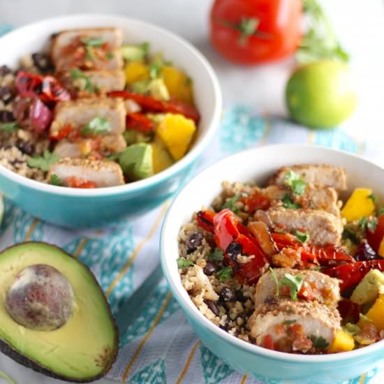 Grilled Pork Burrito Bowls