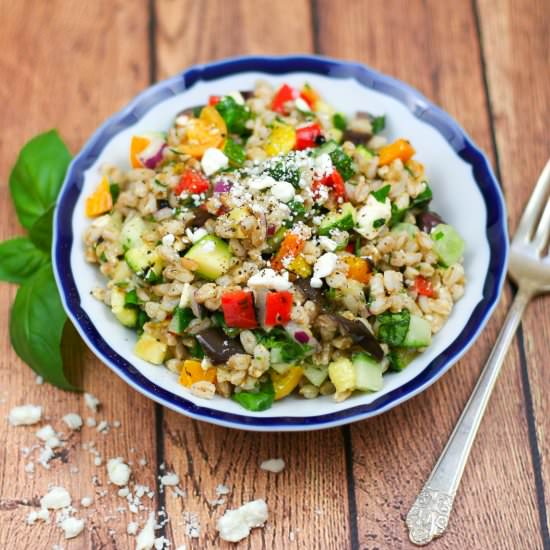 Farro Salad with Summer Vegetables