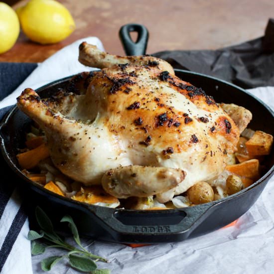 One Pan: Roasted Chicken & Veggies