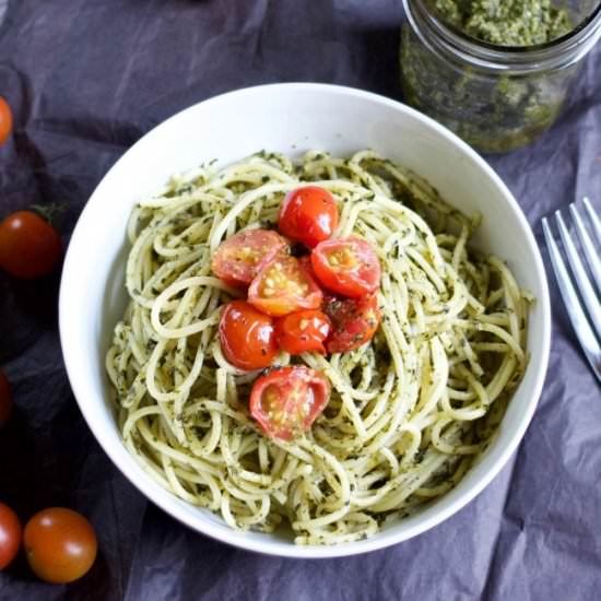 Dairy-Free Basil Pesto Pasta