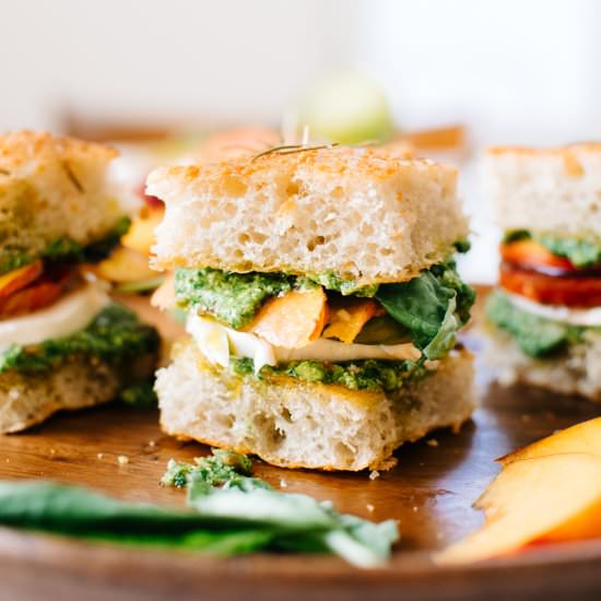 Peach Caprese Sliders