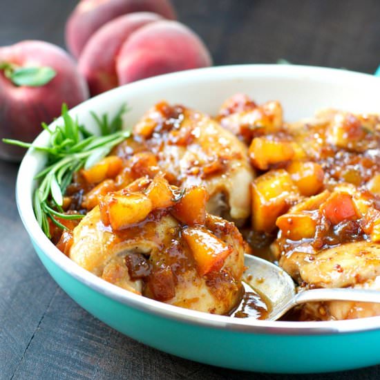 One Skillet Peach-Glazed Chicken