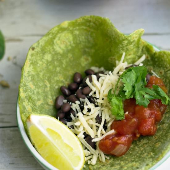 Spinach & Sunflower Seed Tortillas