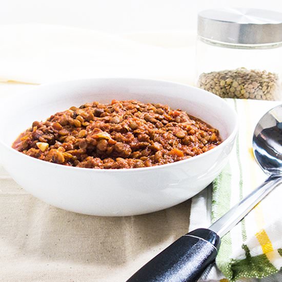Slow Cooker Barbecued Lentils