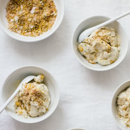 Creamy Sweet Corn Coconut Ice Cream