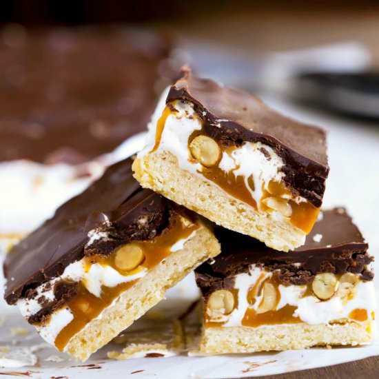 Homemade Snickers Bars