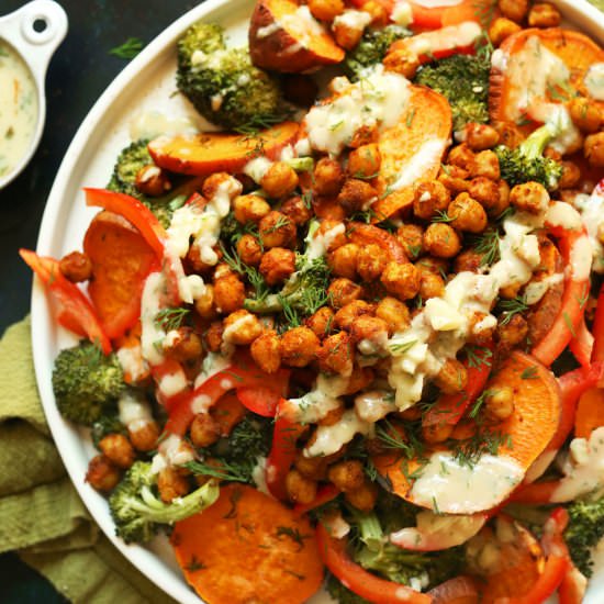 Roasted Broccoli Sweet Potato Salad