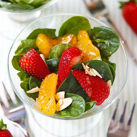 Strawberry Poppyseed Spinach Salad