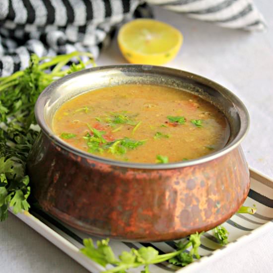 Poricha Rasam, Lentil Soup