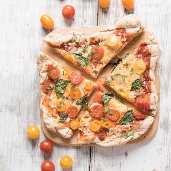 Grilled Tomato Basil Pizza