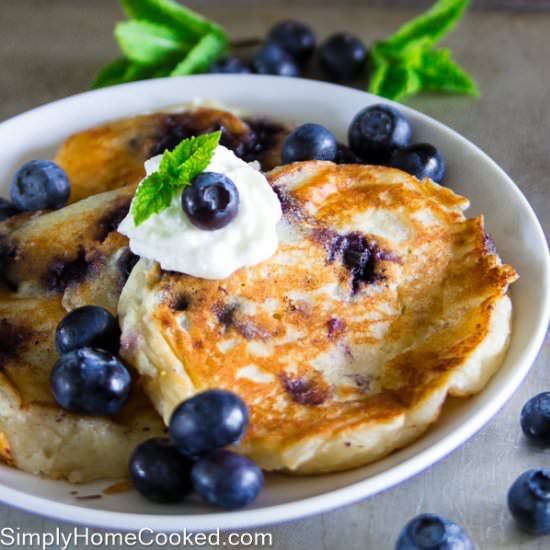 Blueberry Ricotta Pancakes
