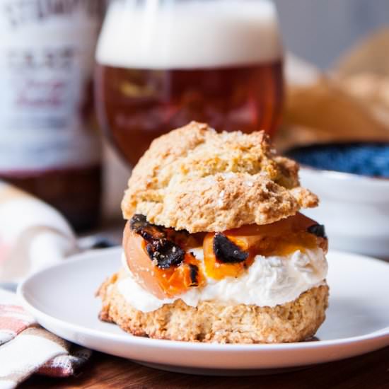 Grilled Apricot Saison Shortcakes