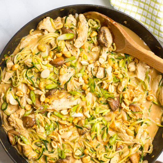 Easy Chicken Satay with Zoodles
