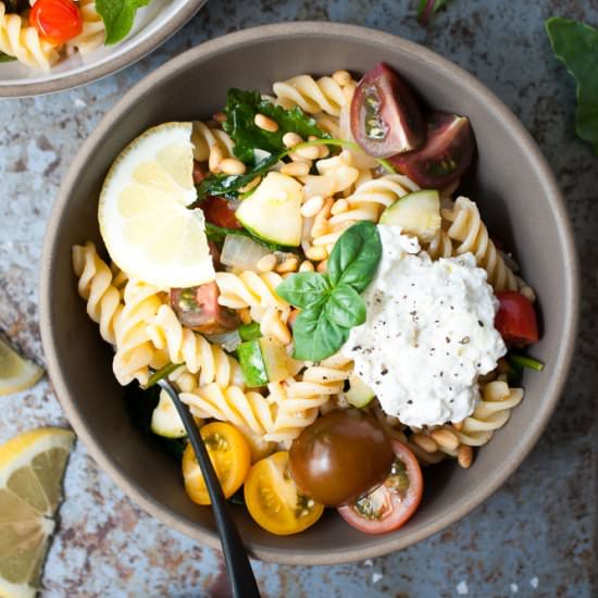 Lemon Fusilli w/ Zucchini