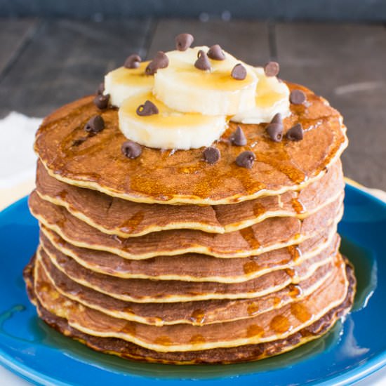Peanut Butter Banana Pancakes
