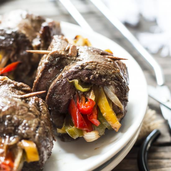 Flank Steak & Veggie Roll-Ups
