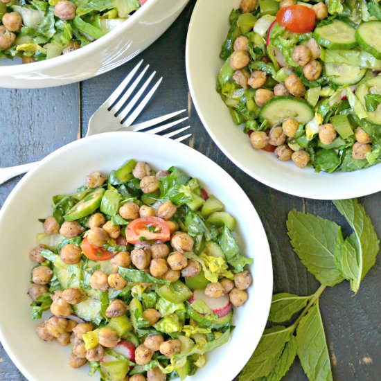 Roasted Chickpea Fattoush Salad