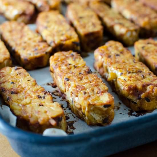 Baked BBQ Tempeh
