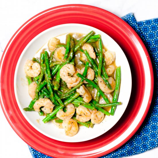Shrimp and Asparagus Lemon Stir Fry