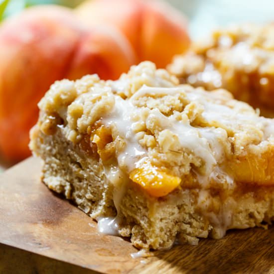 Peach Cobbler Bars