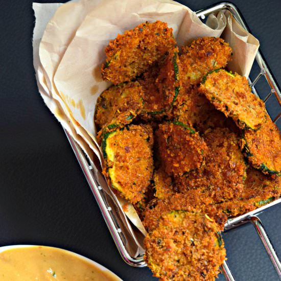 Baked Zucchini Parmesan Chips