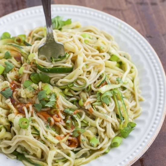 Zucchini Millet Ramen Noodle Bowl