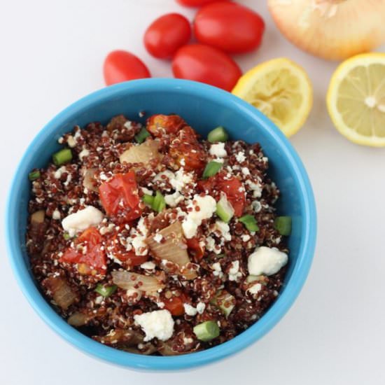Roasted Veggie & Blue Cheese Quinoa