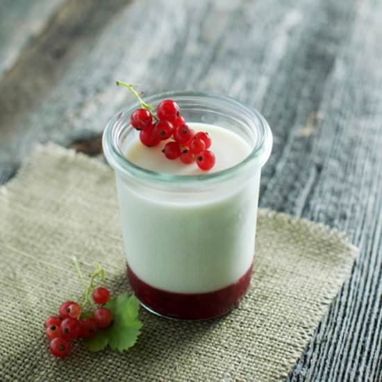 Fruit on the Bottom Panna Cotta