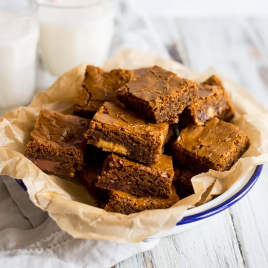 Triple Chocolate Pecan Blondies
