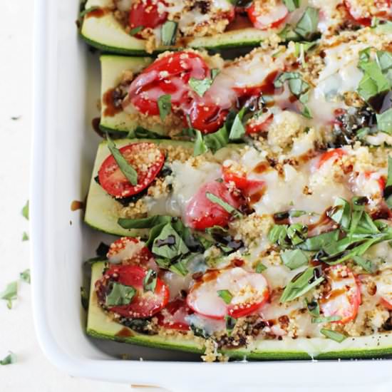 Caprese Stuffed Zucchini