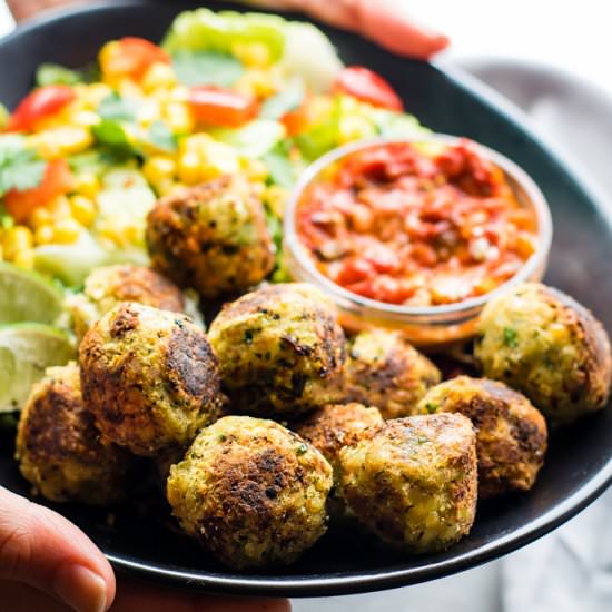 Mexican Vegan Falafel Bites